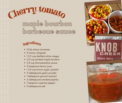 Cherry Tomato Maple Bourbon Barbecue Sauce